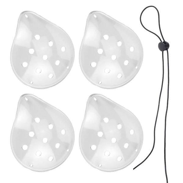 4Pcs 9-Hole Plastic Eye Patches, with Telescopic Rope,Breathable and Comfortable, Eye Protection, Suitable for Children, Adults