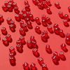 10Pcs 19mm 6-Sides Dice Transparent Red Polyhedral Acrylic Dice Set for Table Games