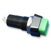 Switch, SPST, Latching, Green, Pushbutton Switches, Push Buttons, Qty X 1 | R13-23B-05-BG