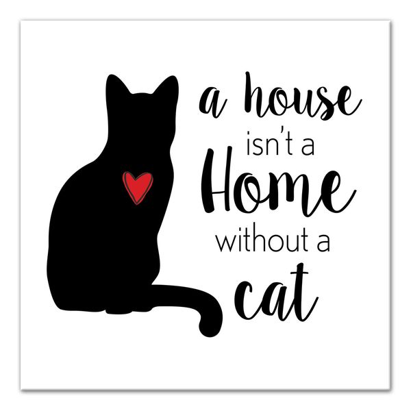 Creative Products House Home Cat 20 x 20 Canvas Wall Art