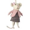 Heaven Sends Hanging Easter Felt Mouse Decoration With Pearl Necklace