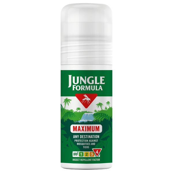 Jungle Formula Maximum Insect Repellent 50ml - Roll-On Repellent for Long-Lasting Protection from Mosquitoes - with DEET - Maximum Level of Protection against Mosquitoes