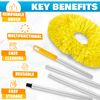 Removable and Washable Microfiber Ceiling and Fan Duster New Yellow
