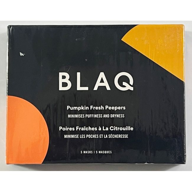 BLAQ Pumpkin Fresh Peepers 5-Pk Hydrogel Eye Masks Reduce Fine Lines & Puffiness