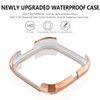 【3 Pack】 Cases compatible with Fitbit Versa 2 Screen Protector, Hard PC Plated Full Coverage Screen Bumper Full Sensitive Cover for Versa 2 Only （Black+Rose gold+Clear）