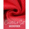 CybGene Microfiber Golf Towel, 16'x 24', Red - Initial R