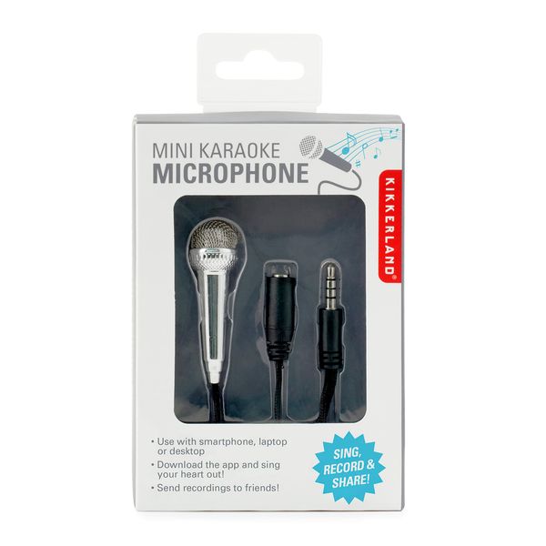 Kikkerland WBPHP-BK Mini Karaoke Microphone Silver