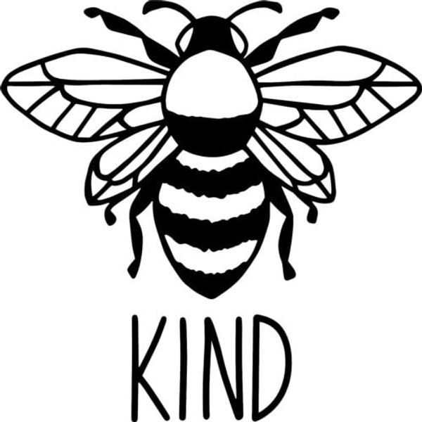 Be Kind Bee Vinyl Decal Sticker for Car/Window/Wall (Gold)
