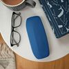 LAGO TERRA Protective Easy-Open Hard Shell Glasses Case - Blue