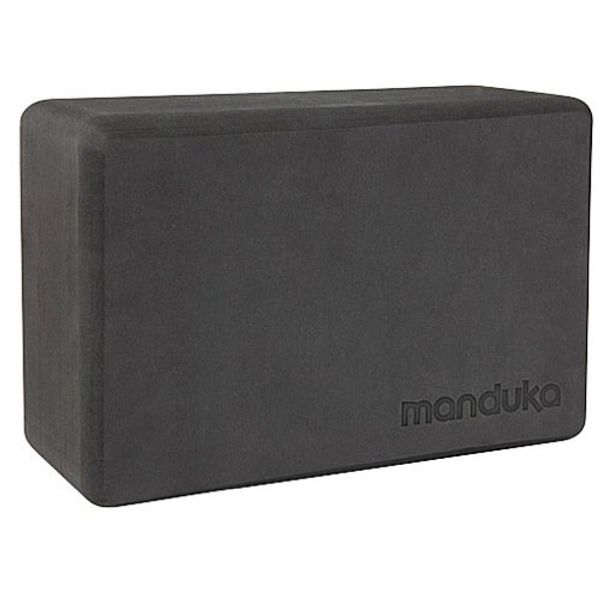 Manduka Yoga Recycled Foam Block - Yoga Prop and Accessory, Comfortable Edges, Lightweight, Firm, Non Slip Recycled Foam, Thunder Grey, 9" x 6" x 4"(22.5 x 15 x 10 cm)