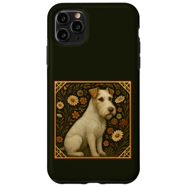 Wire Fox Terrier Vintage Botanical Portrait Case for iPhone 11 Pro Max