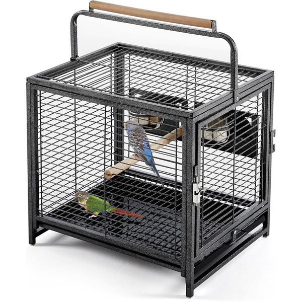 Yaheetech 25.5 "Wrought iron bird travel transport cage Parrot cage with handle