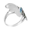 Exotic Graceful Butterfly Abalone Shell Inlay .925 Sterling Silver Ring (8)