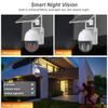 3MP Wi-Fi Outdoor Solar PTZ Security Camera Two-Way Audio Wireless Surveillance