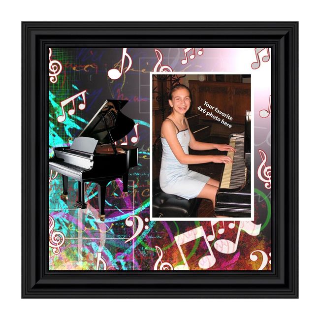 Piano, Musical Picture Frame, 10X10 3524B