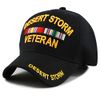 Rapid Dominance Desert Storm Veteran 3D Deluxe Embroidered Military Baseball Cap - Black