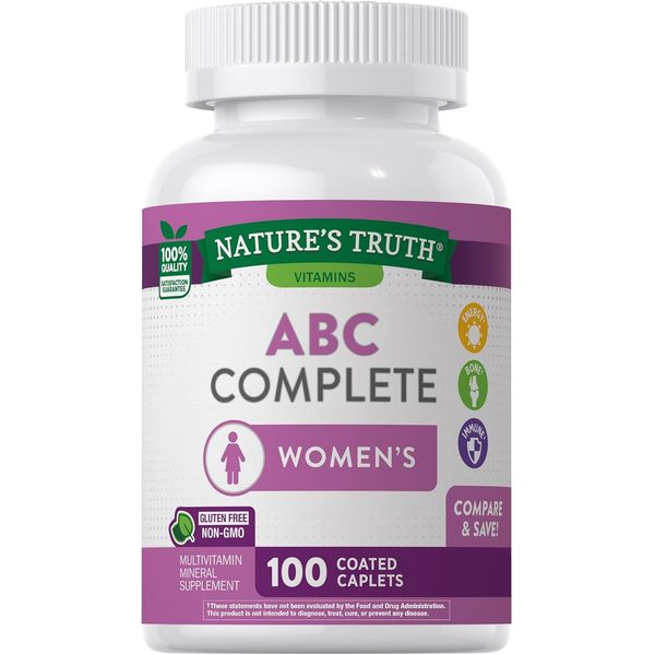 Womens Multivitamin | 100 Caplets | One a Day | by Nature's Truth