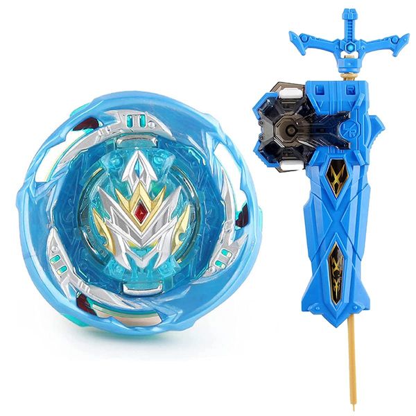 Battling Tops Burst BU B-202 Wind Knight Mn Bn-6 Booster with Right/Left Spin Bey Blades Launcher, Gaming Top Spinning Toy Gift for Boys (B-202)