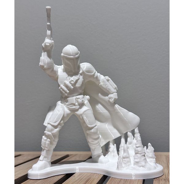 3D Printed Figure Model Kit Mandalorian Unpainted Toys Diy Gift,6.5 in ,USA Made