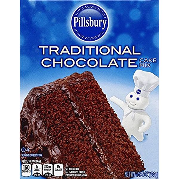 Pillsbury Traditional Chocolate Cake Mix 15.25 Oz (Pack of 2)