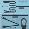 Snowmobile Tow Strap with Hook Emergency Off Quick Hook Up and Tow Easilly 19FT
