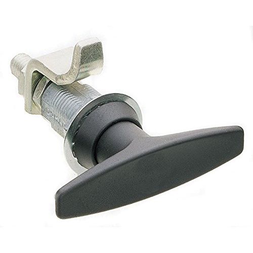 Southco E3-11-15 Series Vise Action Powder Coated Zinc Alloy Hand Operated Compression Latch with T-Handle Head, Non-Locking, 0.71" Thick, 0.45"-1.07"/2.61"-3"