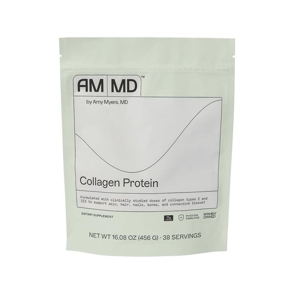 Amy Myers MD Grass Fed Collagen Peptides Powder Unflavored - Pure Hydrolyzed ...
