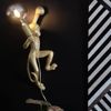 MiniSun Modern Gold Monkey Holding Light Bulb Design Wall Light