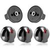 MIFLUS DG64-00473B Top Burner Control Dial Knob Compatible for Sam-Sung Stove Knobs Replacements/Sam-Sung Oven Knobs Replacements/Electric Stove Knobs Replacements(5packs Metal)