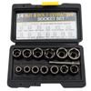 Ieron 14 PCS Bolt Extractor Set Locking Wheel Nut Removal Tool 3/8” Impact Socket Set And Rounded Bolt Remover Bolt Extractor