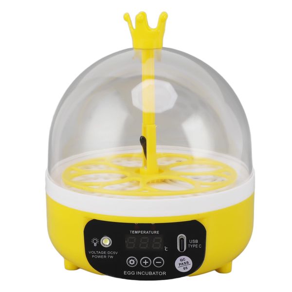 Mini Egg Hatching Machine, Temperature Control Digital Incubators, 4 Eggs Light Quilling Machine for Poultry Eggs Poultry Hatching Machine for Chickens Ducks Doves (Manual