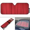 carXS Jumbo Front Window Car Windshield Sun Shade Protect Foldable Metallic Red