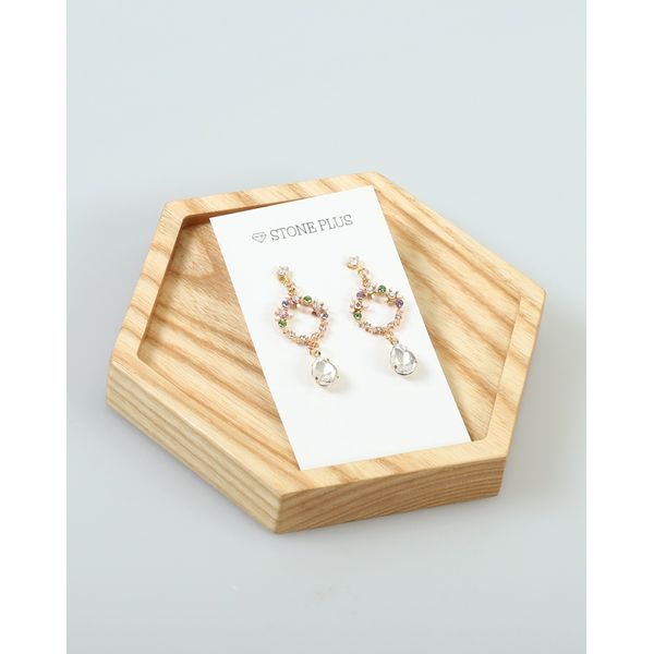 Colorful Cubic Leith Drop Earrings