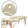 Portable Cream Massage Table with Bolster and Tilt Backrest