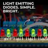 LUMETHEUS LED Socket 5 mm Metal Silver 20 Piece Set - Holder/Base for Light Diode Lamp Holder with Thread Mounting Rings