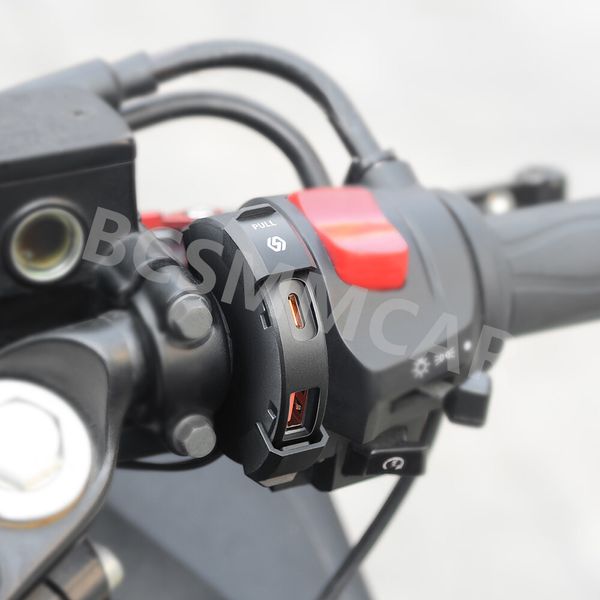 Type C USB Port Motorcycle Phone Charger Socket Power Adapter Fast Charging 48W