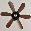 20IN Socket Fan Light with Remote Screw in Ceiling Fan in Light E26 bulb Black