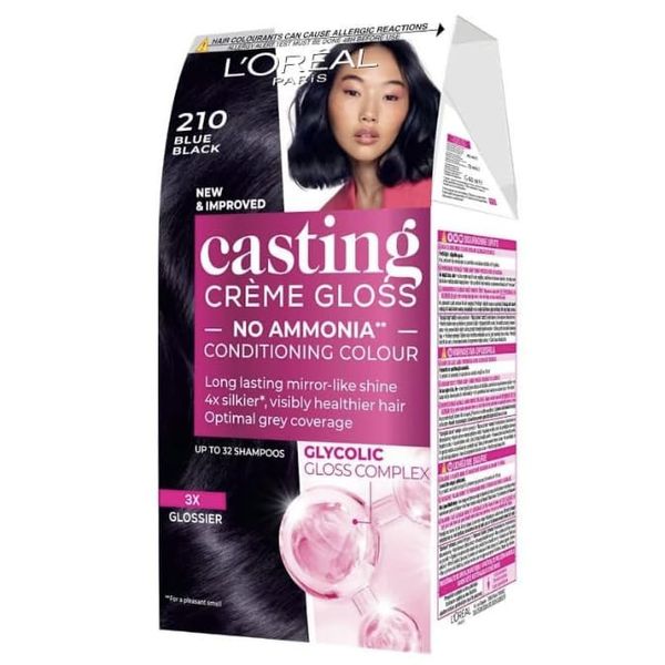 L'Oreal Casting Creme Gloss, 210, Blue Black, Pack of 3