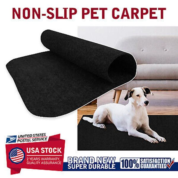 Black Pet Feeding Mat 12sqft Flexible Washable Cat Dog Food Mat Non-Slip Backing