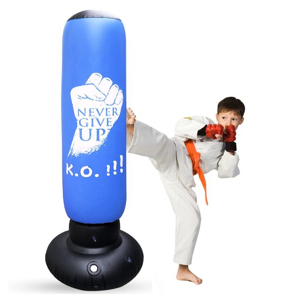 Sandobaku Sandbag for Home, Kids, Adults, Stand, Air Sandbag, Air Type, 63.0 inches (160 cm), Inflatable Punch Bag, Boxing, Stress Relief, PVC Material, Exercise, Durable, Shock Resistant, Freestanding, Kickboxing, Birthday Gift, Japanese Instruction Manu