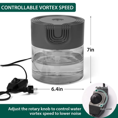 Water Air Purifiers for Home, Oxyvana Quiet Variable Speed Water Based Air Purifier with 7 Color Night Light, Air Washer Humidifier Essential Oils Aroma Fresher for Home, Bedroom, Office, Pet Odors