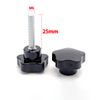 Star Knob Grip M6 x 25mm Female Thread Clamping Knobs Handle Tightening Screw Black