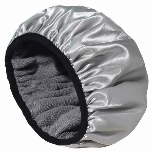 TIYEP Shower Cap Waterproof Repeating Hair Cap Water Absorption Adult Waterproof Cap Shower Cap Bathing Hat for Bath Shower (Grey, 1)