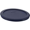 Pyrex 7201-PC 4-Cup Dark Blue Round Food Storage Replacement Lid (3-pack) - Made in the USA