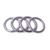 Bobeey 8pcs Silver Spring O Ring Round Carabiner Metal Clasp Spring Key Ring Clips Purses Hardware