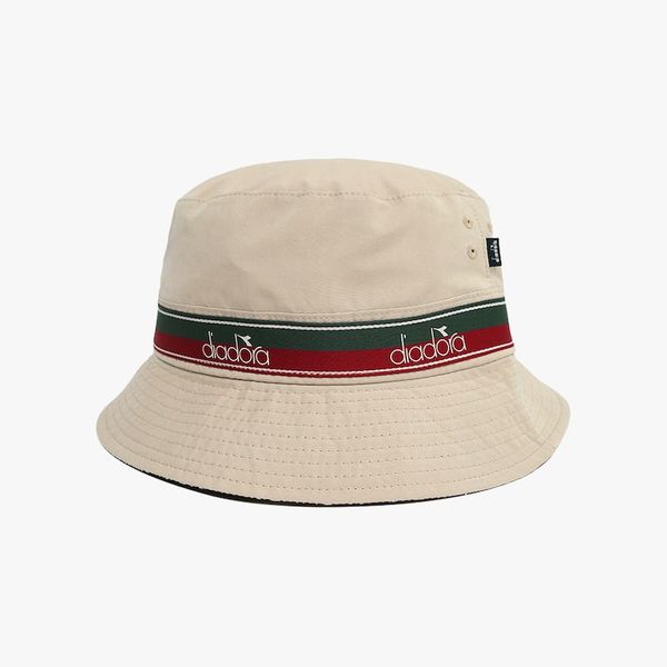 DIADORA graphic bucket hat BEIGE rva-438874f, FREE