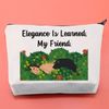 LEVLO RHONY Inspired Gift Elegance is Learned Makeup Bag Real Housewives Gift (Elegance is Learned)