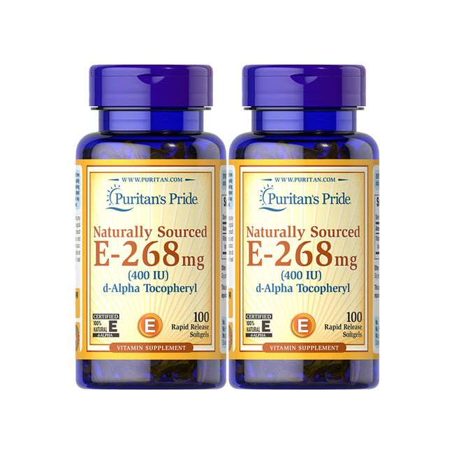 [1+1] Vitamin E 268mg Natural Derived 100 Tablets [Puritan Pride Korea Official Store]