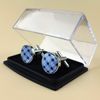 Shlax&Wing Mens Cufflinks Blue Dots Business