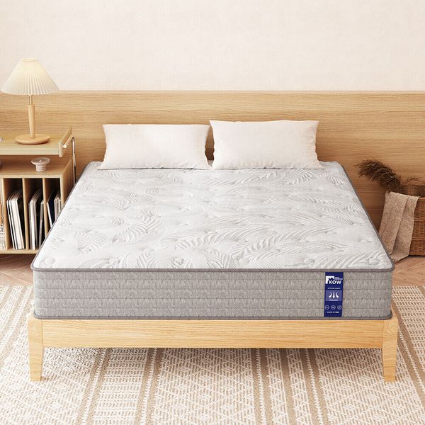 KOW Motion Isolation Mattress Queen Size 12 inch, Medium Soft Mattress in a Box